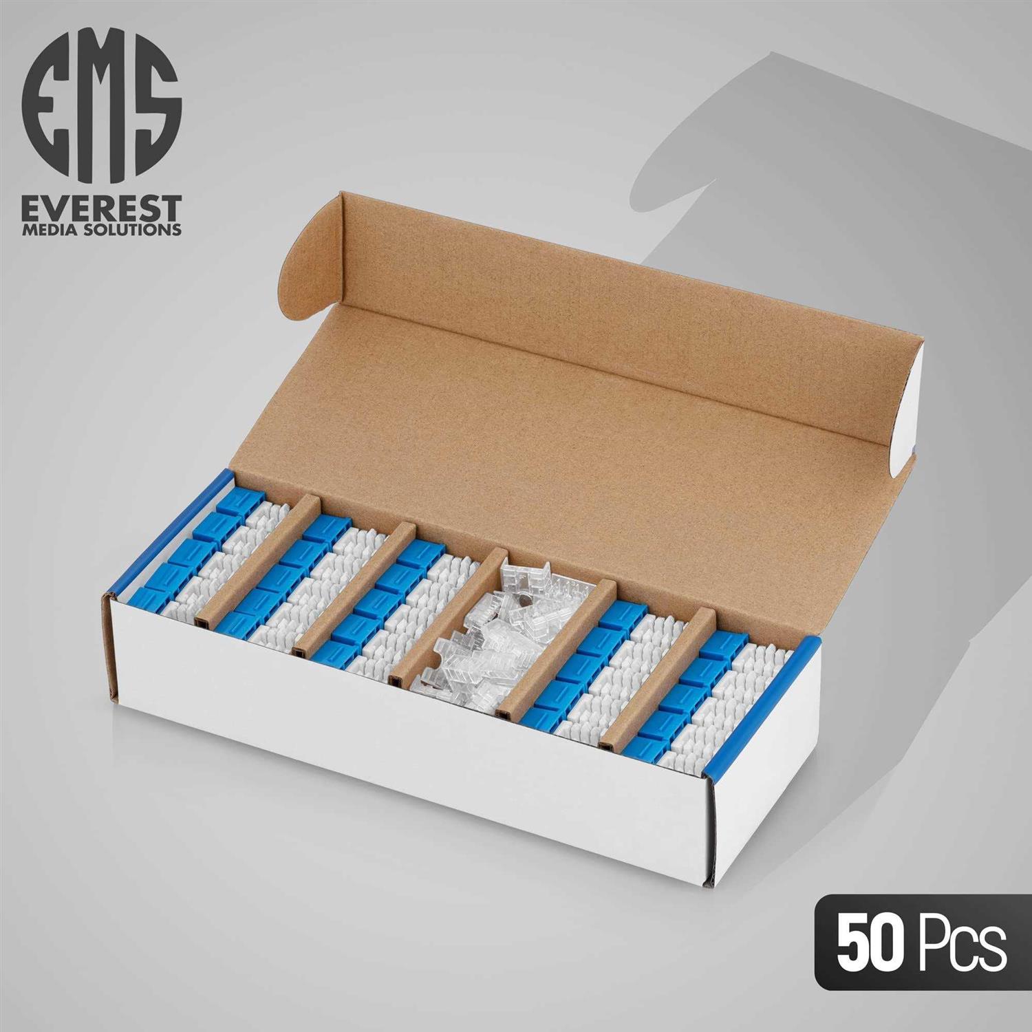 Everest Media Solutions easyJACK 90° Angled Speed Termination Tool with 10 Blue & 10 White Cat6 Keystone Jacks - MT - Mrs Treak