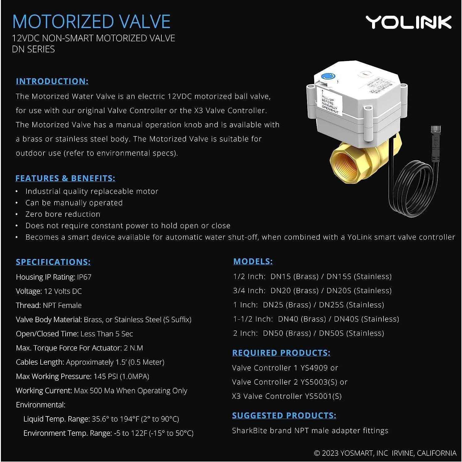 Yolink Wireless Smart Valve Control Kit - MT - Mrs Treak