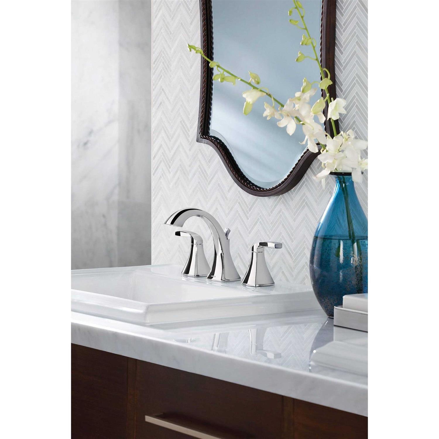 Moen T6805BL Dartmoor Two-Handle Widespread Bathroom Faucet - MT - Mrs Treak
