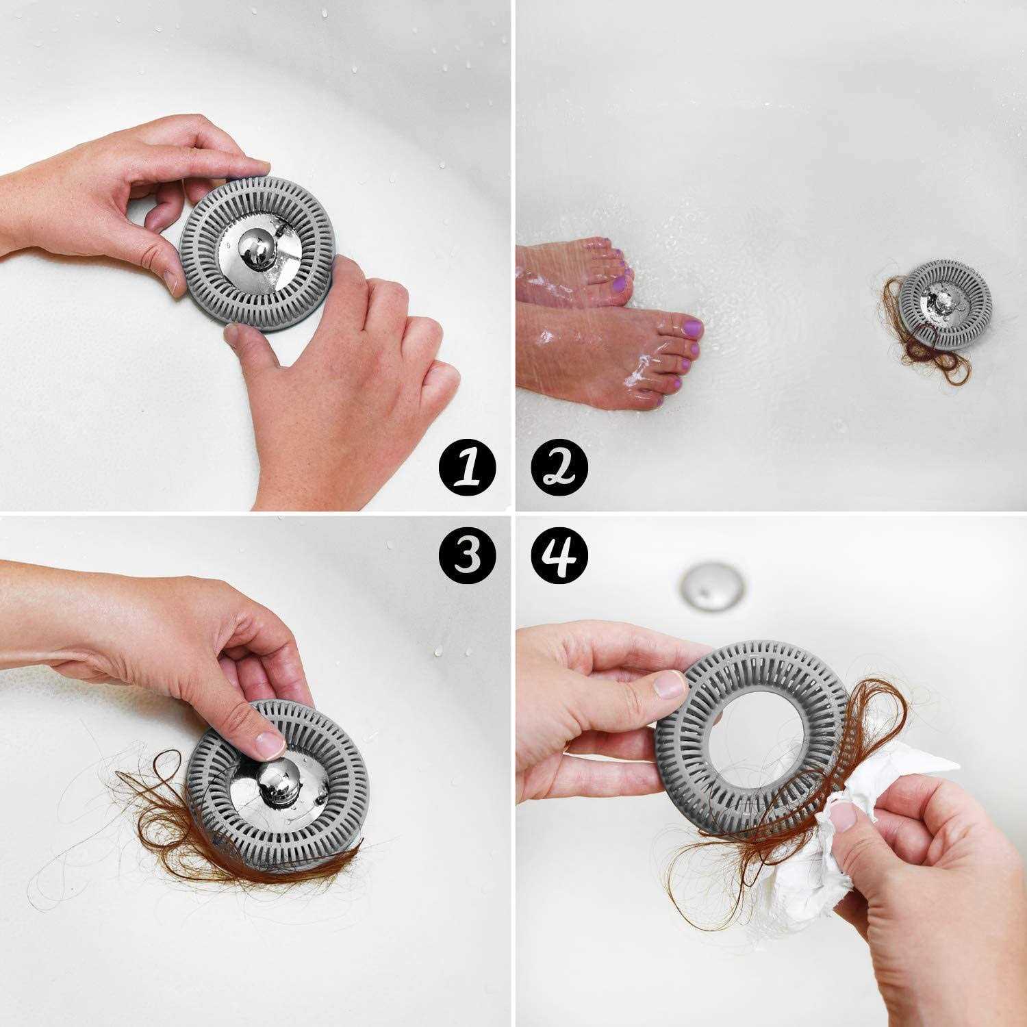 Tubring The Ultimate Tub Drain Protector Hair Catcher/Strainer/Snare - MT - Mrs Treak