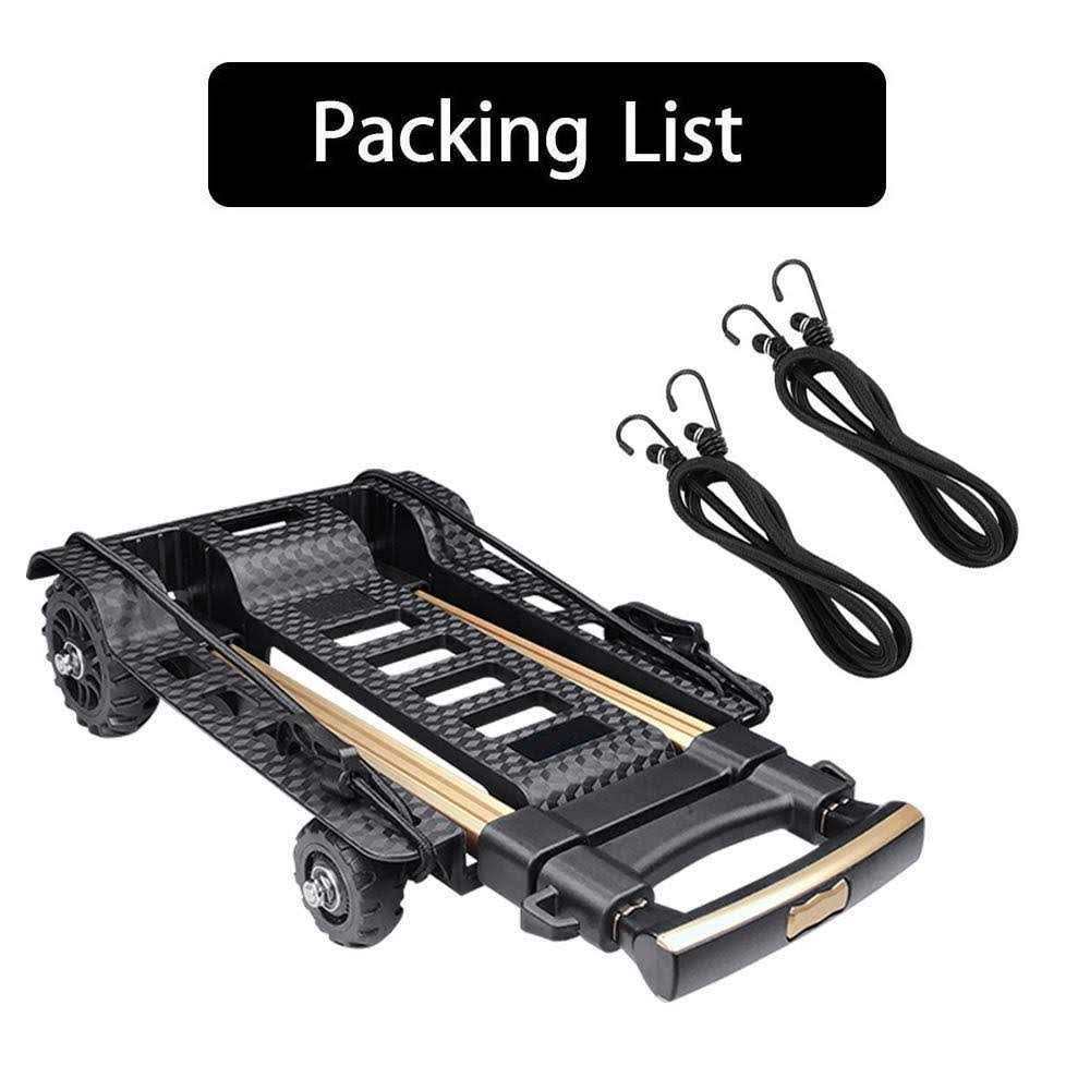 Folding Hand Truck Portable Foldable Dolly Cart Aluminum Dolly Cart Trolley Cart - MT - Mrs Treak