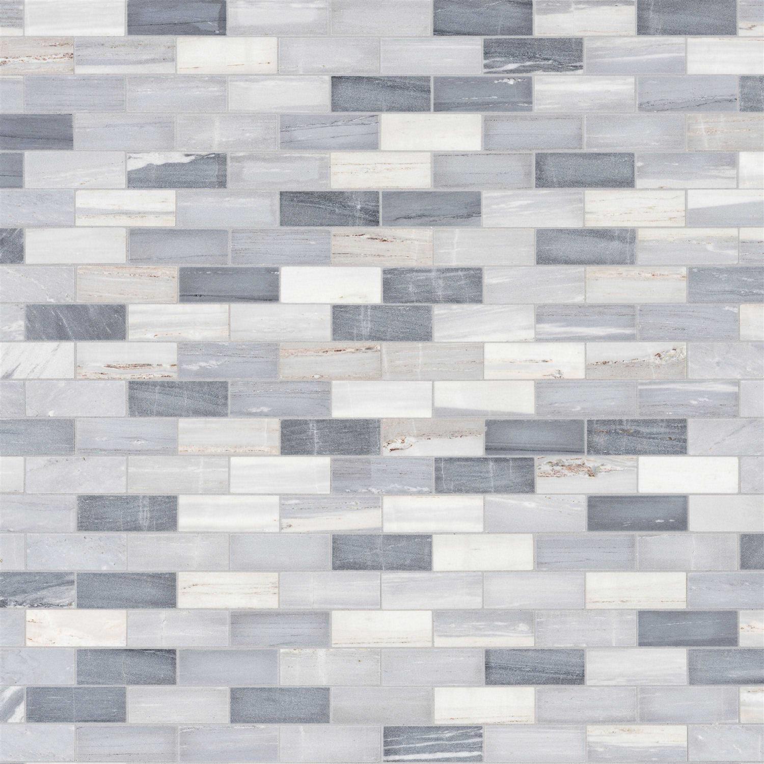 Satori Palisade Grigio 12-in x 24-in Polished Porcelain Floor and Wall Tile Marble 1001-0250-0 - MT - Mrs Treak