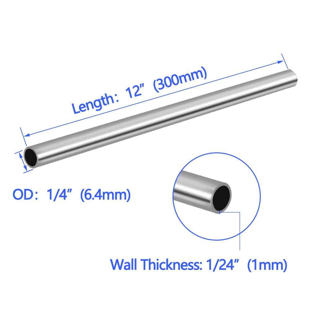 Tynulox OD 304 Stainless Steel Tube Thickened Pipe Wall & Weldable Tubing - MT - Mrs Treak
