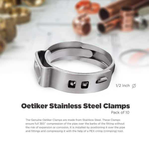 The Plumber’s Choice 1/2 in. Stainless Steel Oetiker PEX Cinch Clamps Kit - MT - Mrs Treak