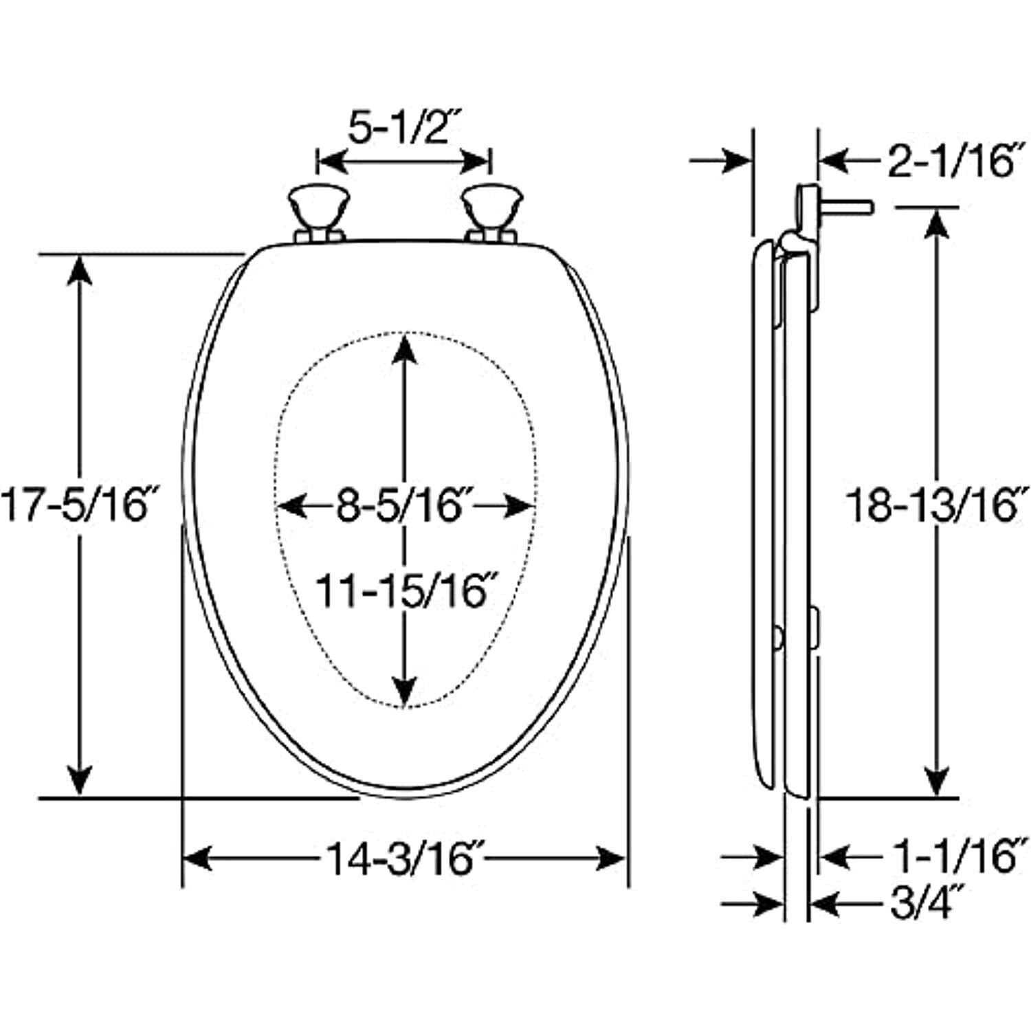 Mayfair Caswell Slow Close Round Plastic Toilet Seat - MT - Mrs Treak