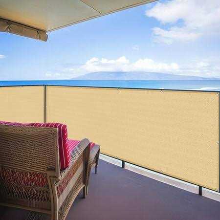 SUNNY GUARD Balcony Privacy Screen Fence Apartments Railing Cover Heavy Duty Windscreen for Outdoor,Backyard,Patio,Deck - MT - Mrs Treak