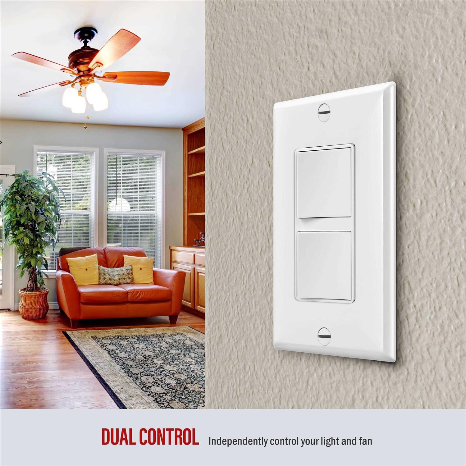 Enerlites Commercial Grade 15A Momentary Contact Decorator Switch 91245-W - MT - Mrs Treak