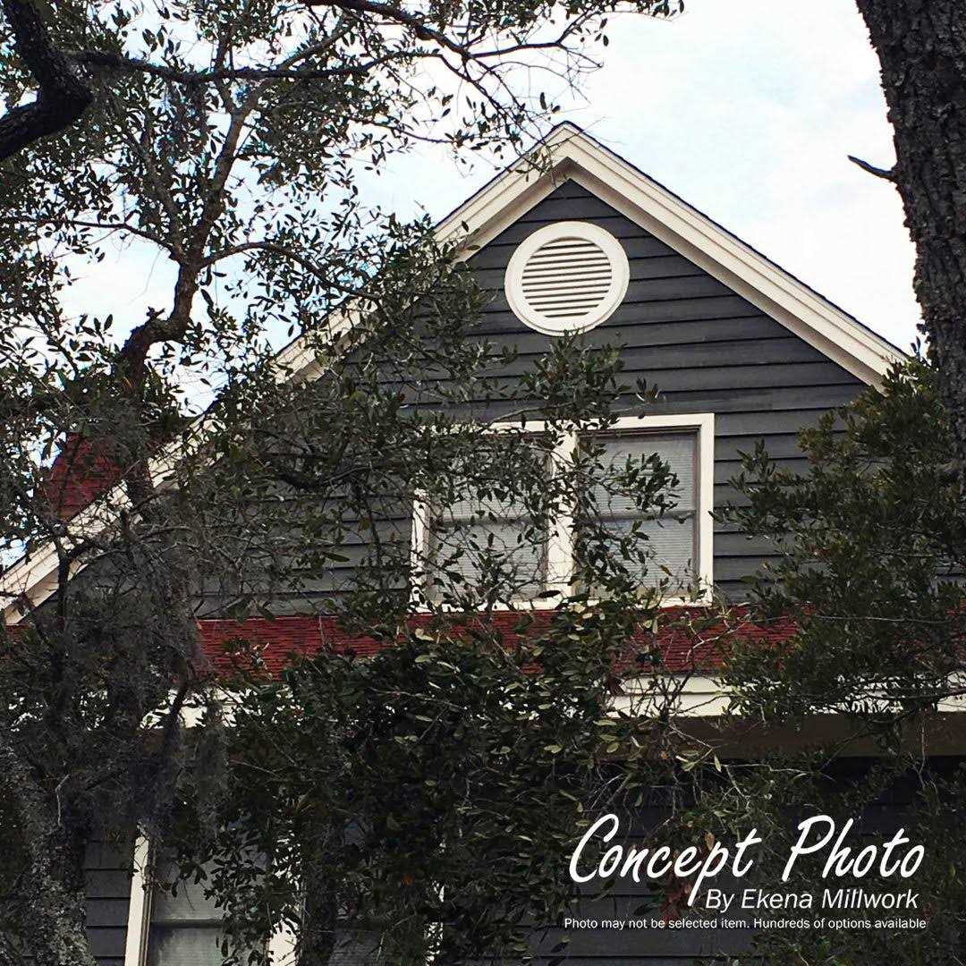 Vertical Functional Gable Vent with Flat Trim Frame Ekena Millwork GVPVE - MT - Mrs Treak