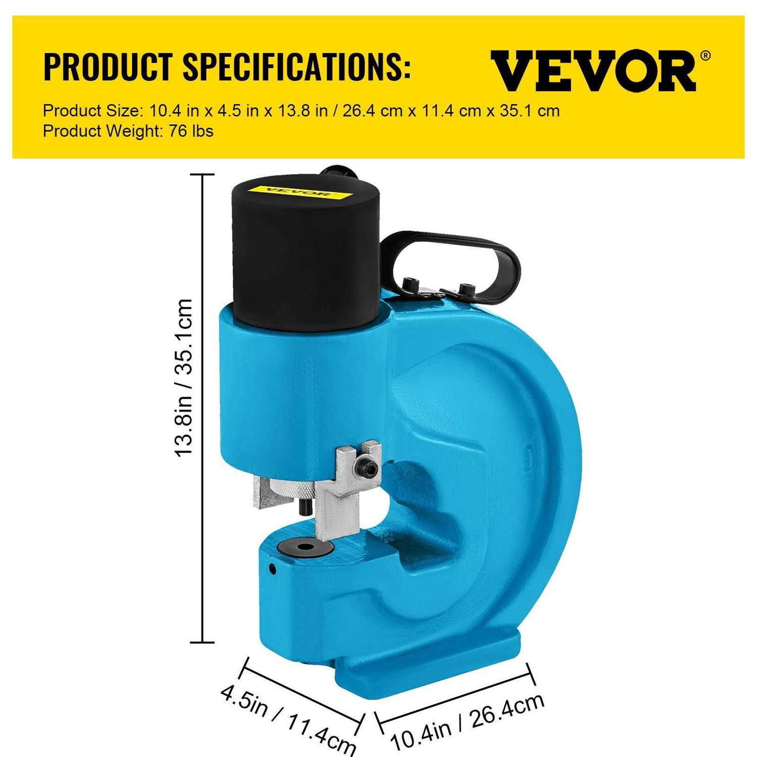 VEVOR Cast Iron Water Transfer Pump 115V AC 1600 GPH 1/2HP Portable Electric Utility Pump with Carbon Brush Filter Brass Connectors for Garden Rain - MT - Mrs Treak