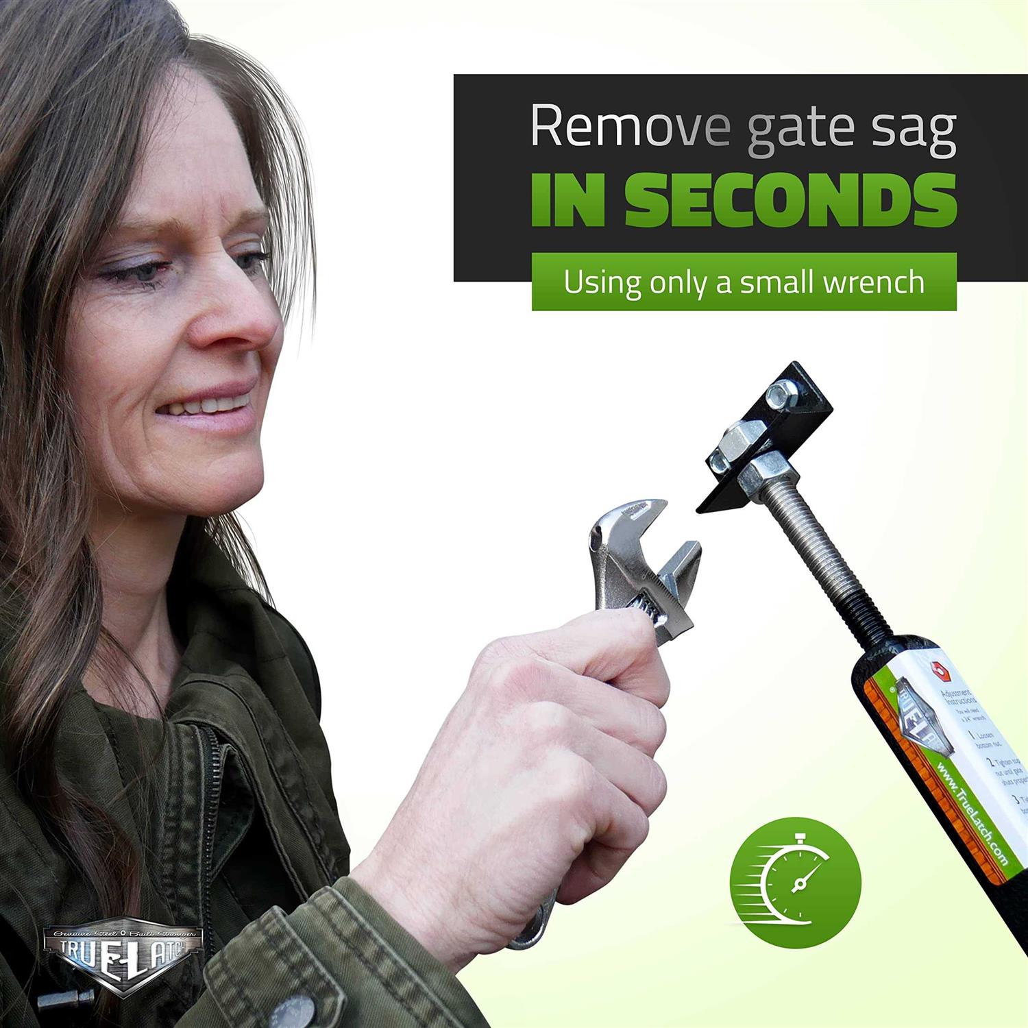 True Latch Telescopic Gate Brace Wood Privacy Fence Anti Sag Gate Kit - MT - Mrs Treak