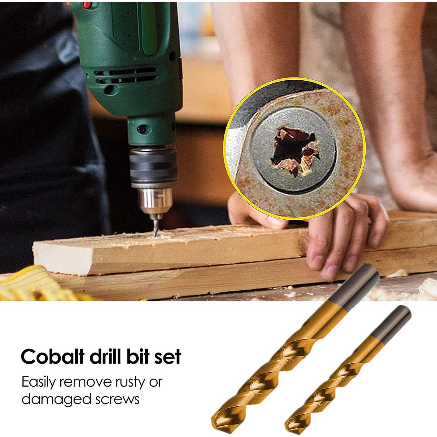 XEWEA 25Pcs Screw Extractor Set Hex Head Multi-Spline Easy Out Bolt Extractor Set - MT - Mrs Treak