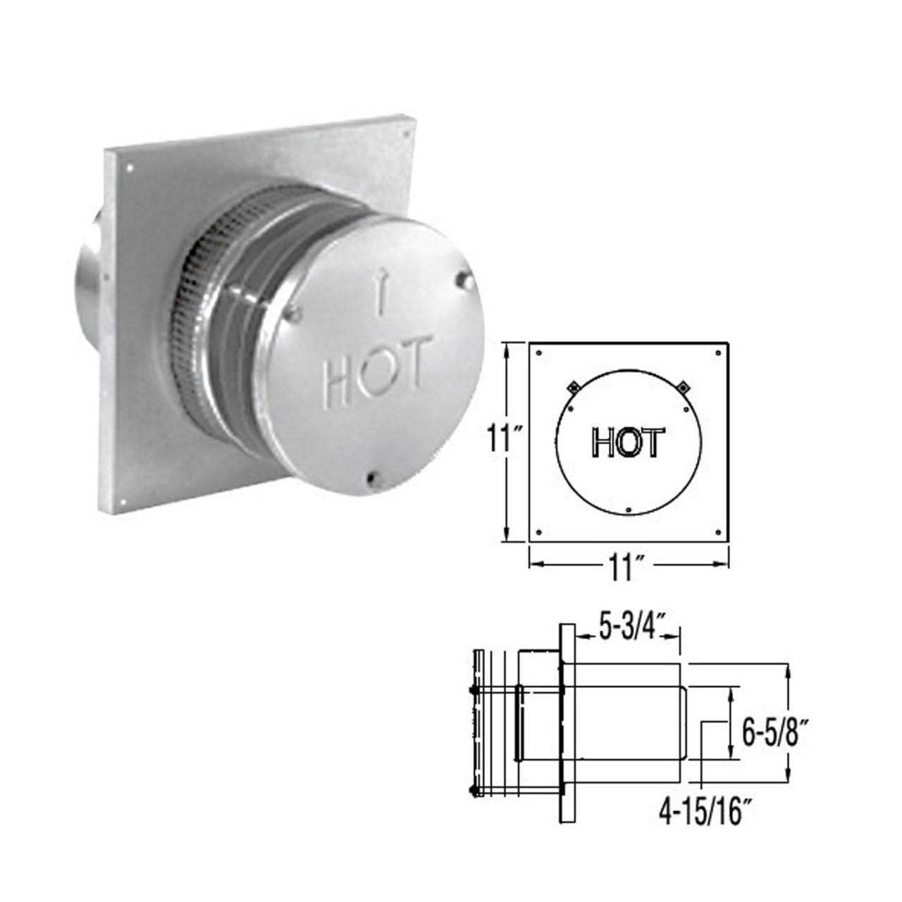 DuraVent DirectVent Pro Round Horizontal Termination Cap 46DVA-HRCS - MT - Mrs Treak
