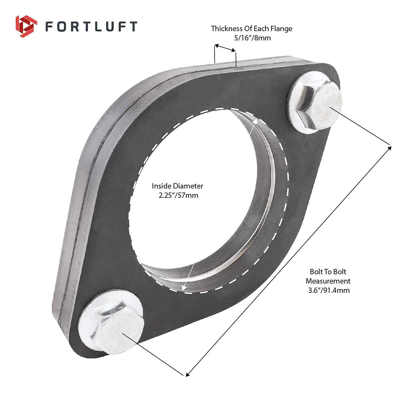 FORTLUFT Exhaust Flange Connection Kit Mild Steel - MT - Mrs Treak