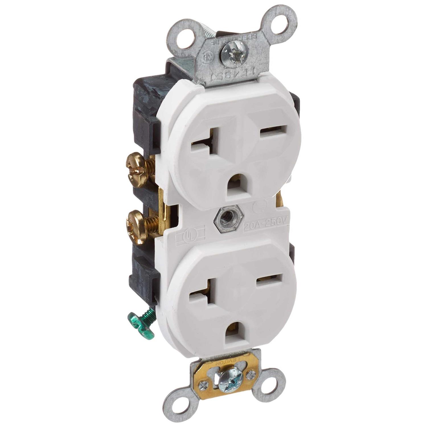 Leviton 5801 Single Receptacle - MT - Mrs Treak