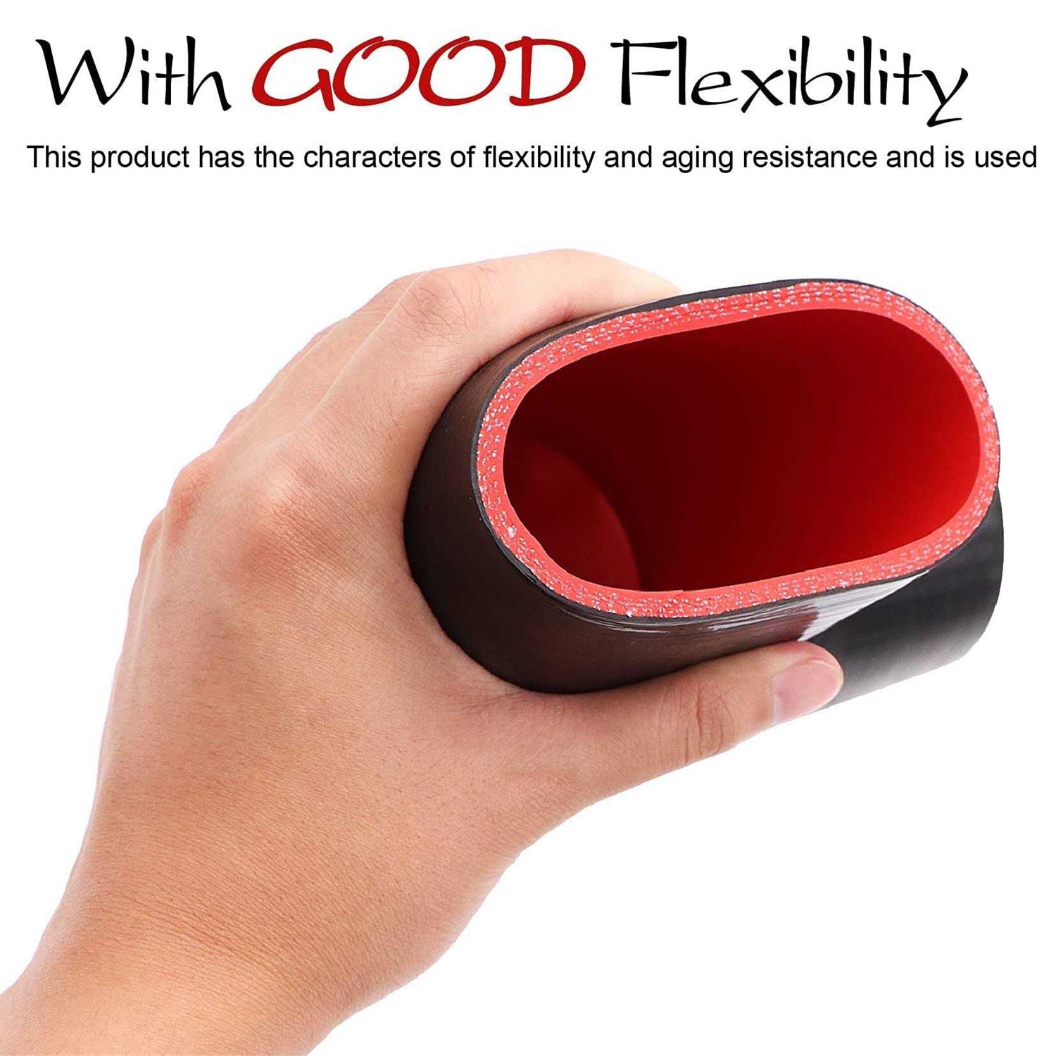 TuoLauthon 4-Ply 90 Degree Elbow Coupler Silicone Hose Length 102mm Thickness 5mm with 2 T-Bolt - MT - Mrs Treak