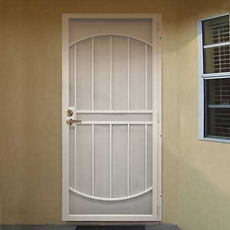 Unique Home Designs 36 in. x 80 in. Su Casa Black Surface Mount Outswing Steel Security Door with Expanded Metal Screen - MT - Mrs Treak