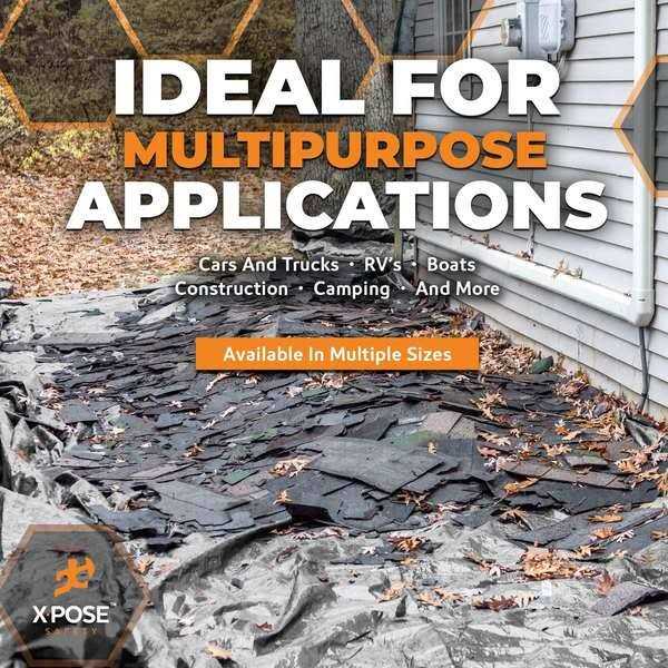 Xpose Safety Heavy Duty Poly Tarp 10 Mil Thick Waterproof, UV Blocking Protective Cover - MT - Mrs Treak