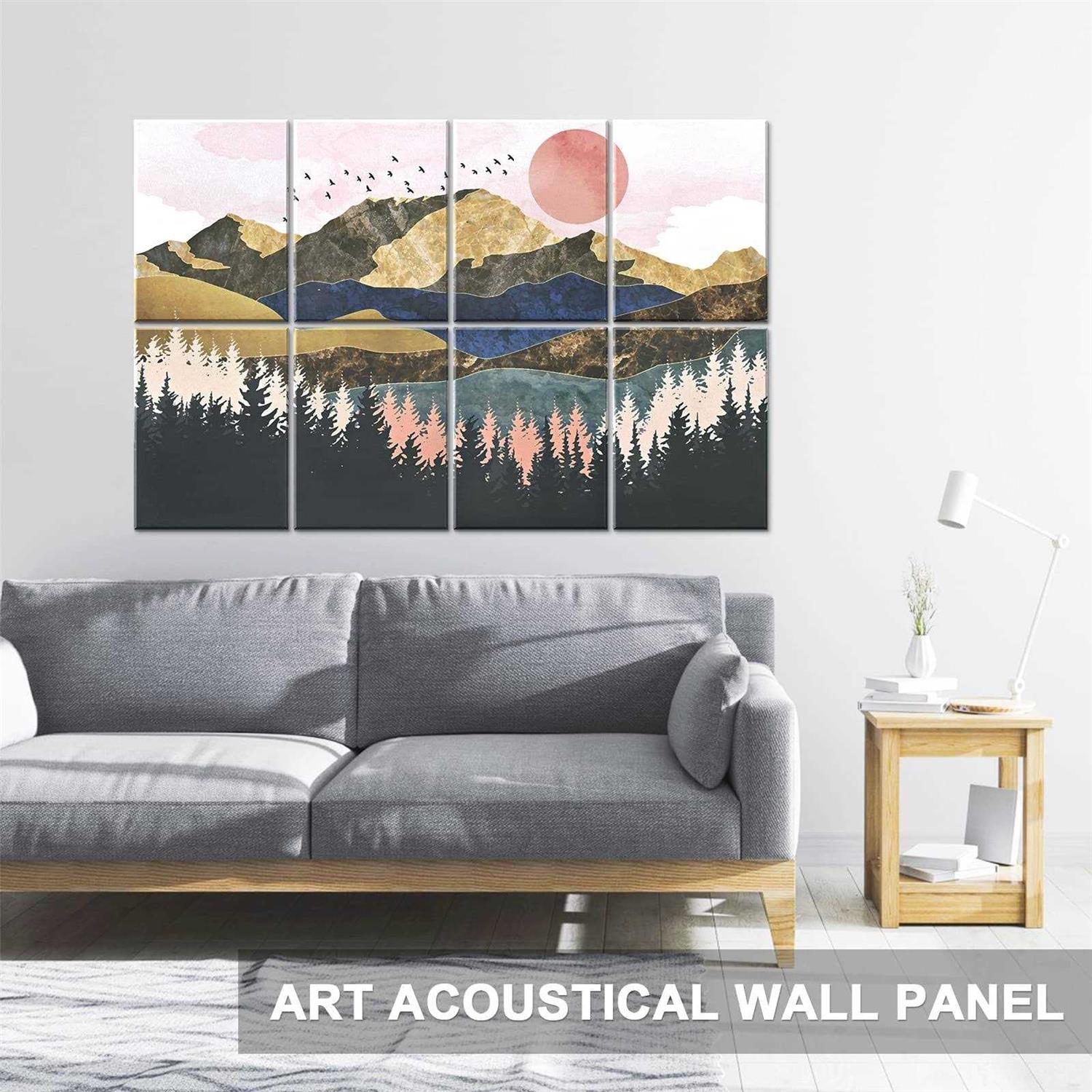 Tutmyrea 6 Pack Art Acoustic Panels Soundproof Wall Panels with Self-Adhesive - MT - Mrs Treak