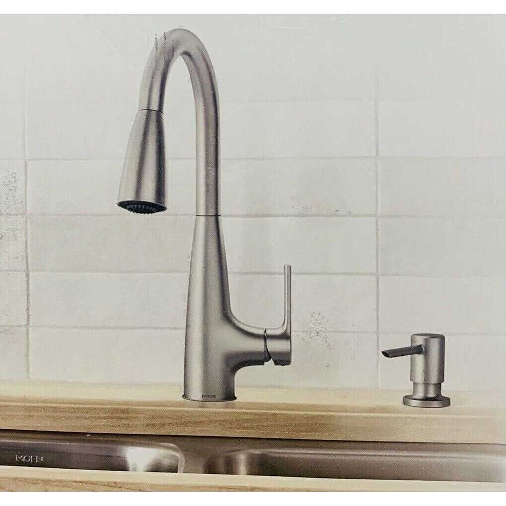Moen 87233EWBL Adler MotionSense Wave Single Handle Pulldown Kitchen Faucet with Power Clean Technology Finish - MT - Mrs Treak