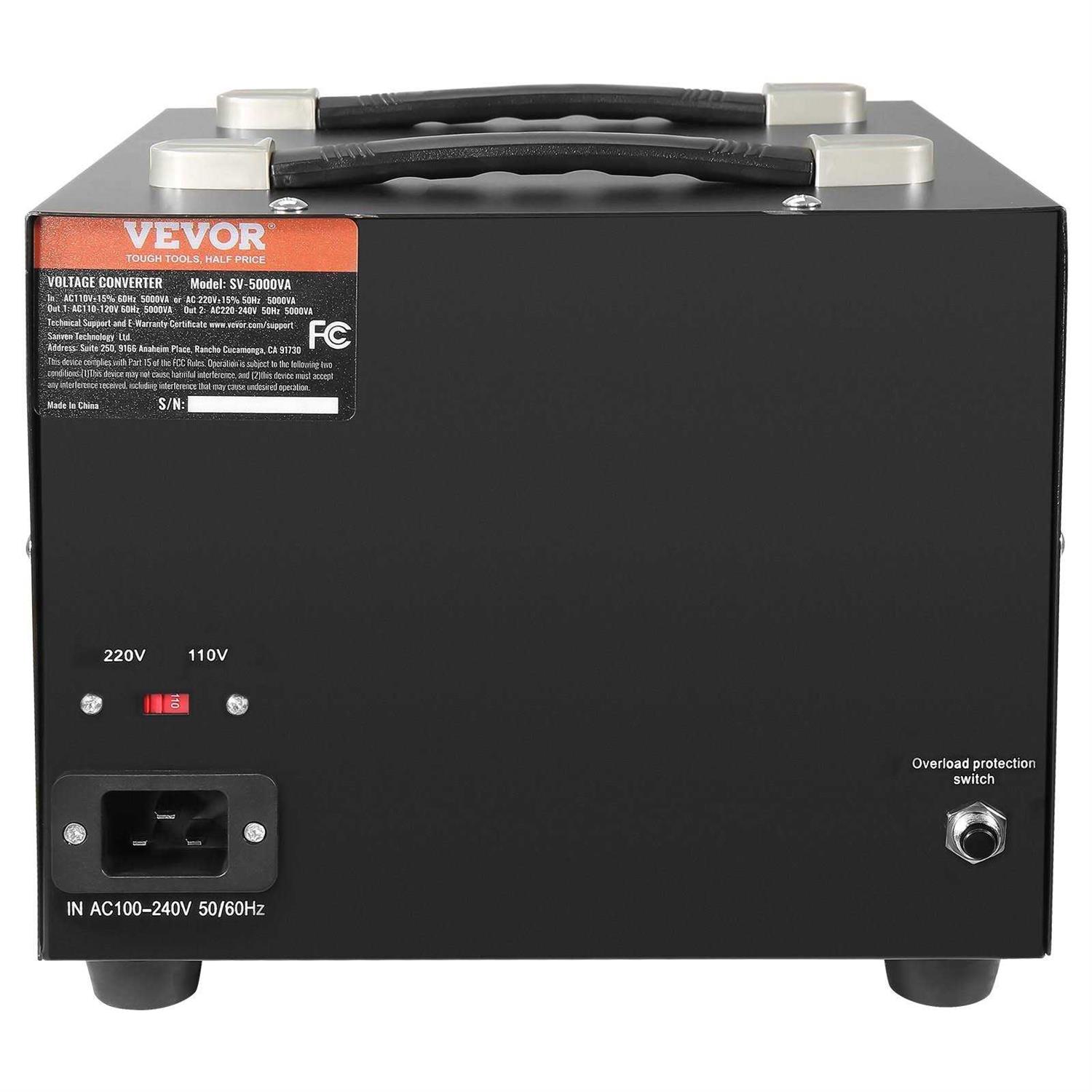 VEVOR Voltage Converter Transformer 3000W Heavy Duty Step Up/Down Transformer Convert from 110 Volt to 220 Volt and from 220 Volt to 110 Volt - MT - Mrs Treak