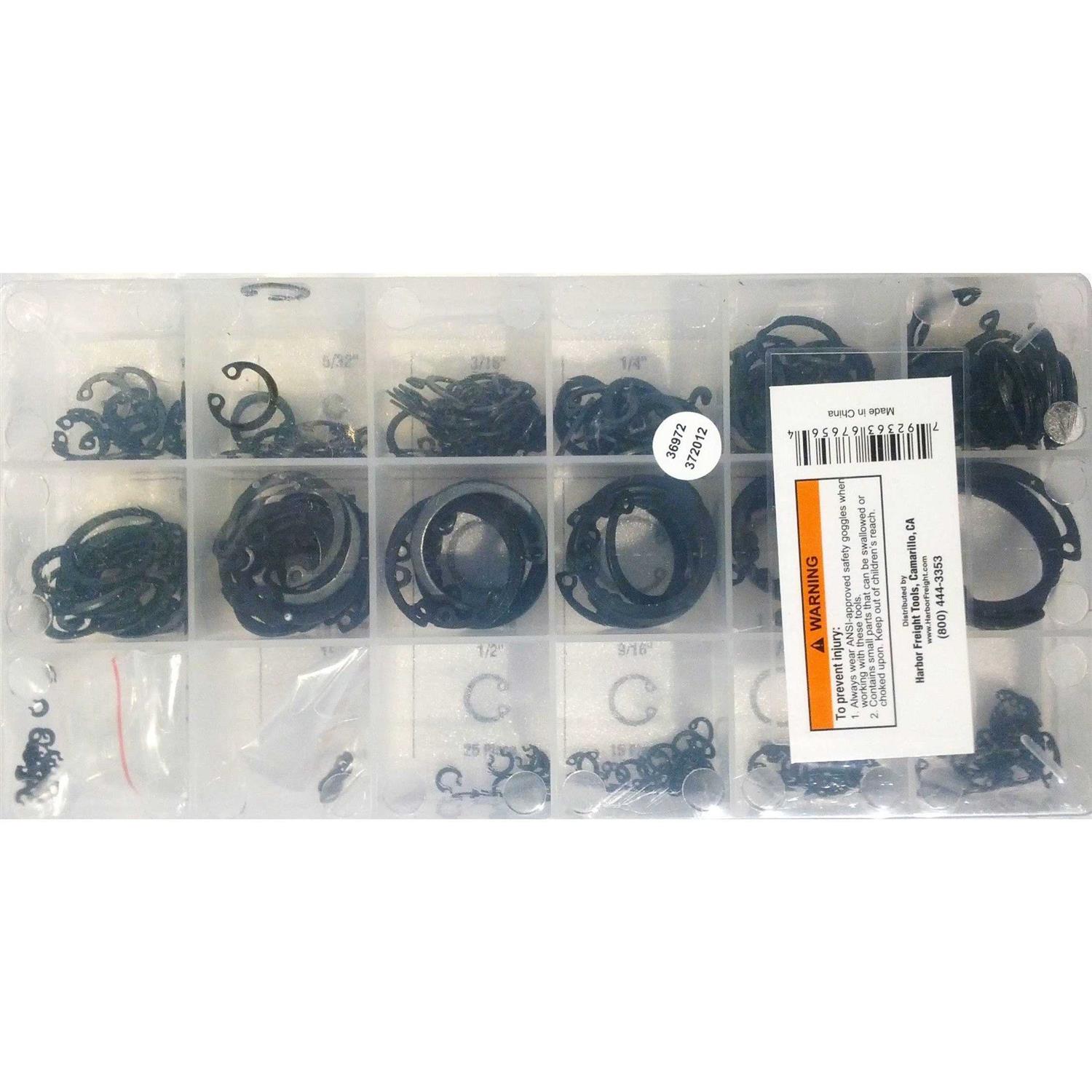 Storehouse 300 Piece External Snap Ring Assortment - MT - Mrs Treak