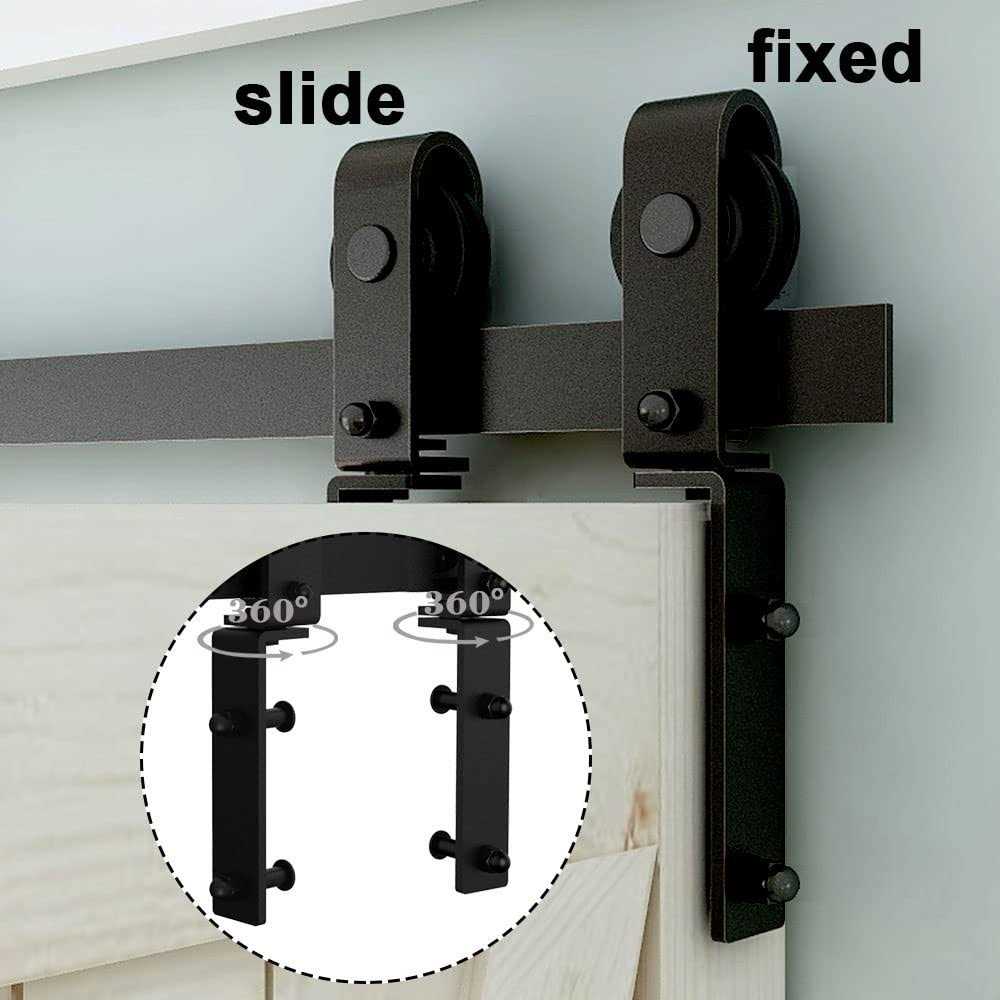 Ltiyitl Bi-folding Sliding Barn Door Hardware,Smoothly and Quietly-heavy Duty -simple and Easy to Install for 2 Doors Hardware Kit,Basicj - MT - Mrs Treak