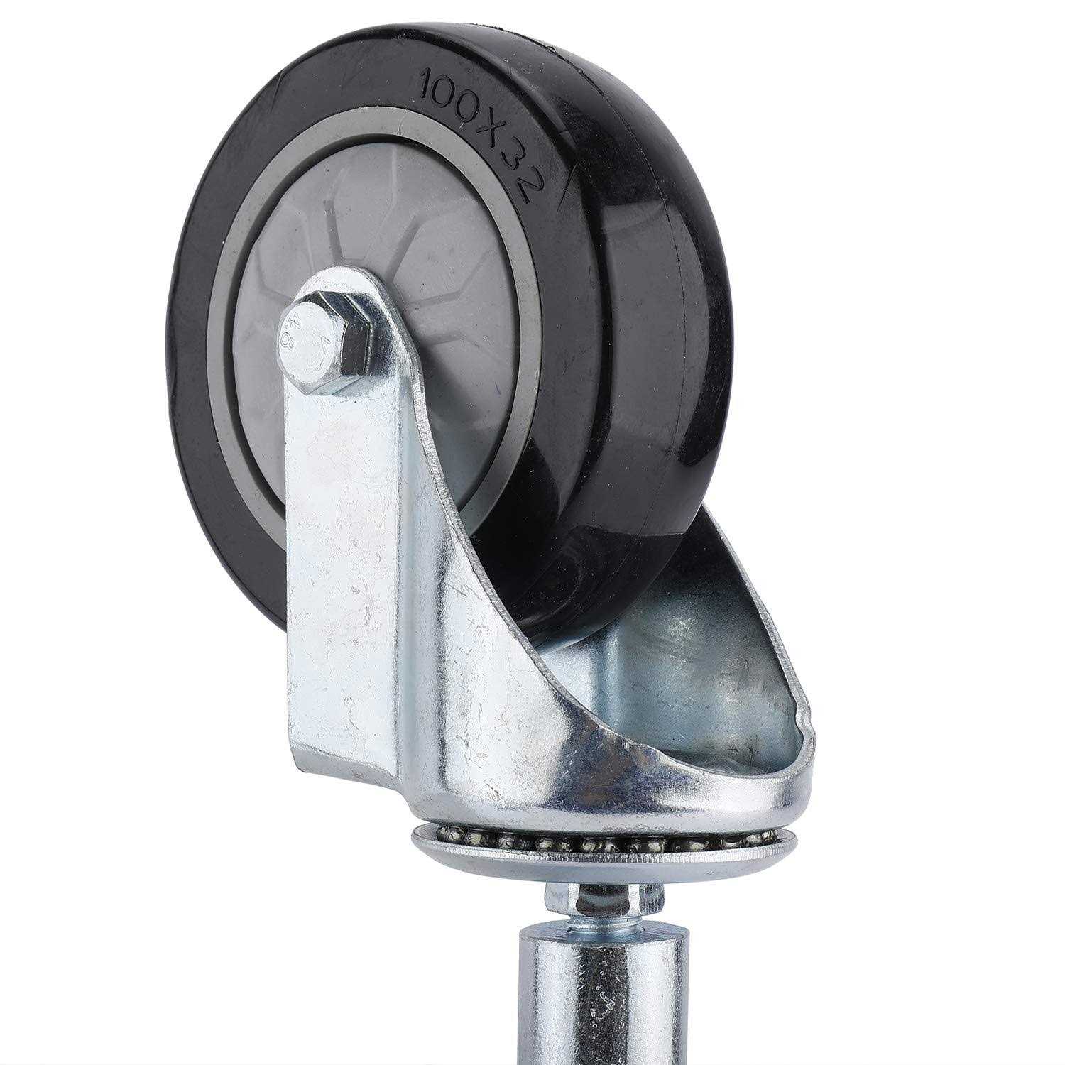 Yaegoo 4 PU Gate Heavy Duty Spring Loaded Swivel Caster - MT - Mrs Treak
