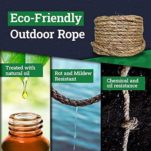 Twisted Manila Rope SGT Knots 3 Strand Natural Fiber Rope - MT - Mrs Treak