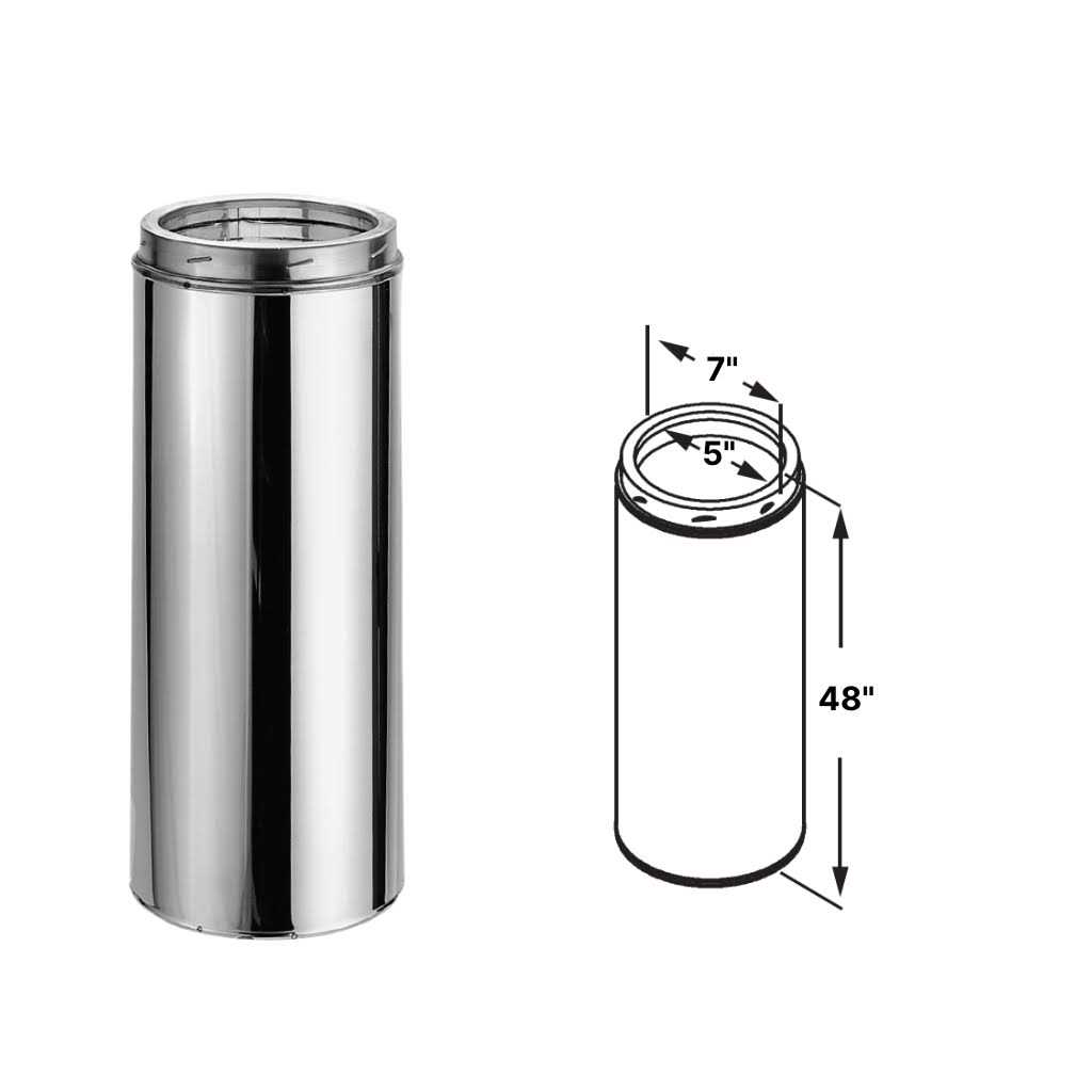 DuraVent DuraTech 5 Diameter Length Chimney Pipe - MT - Mrs Treak