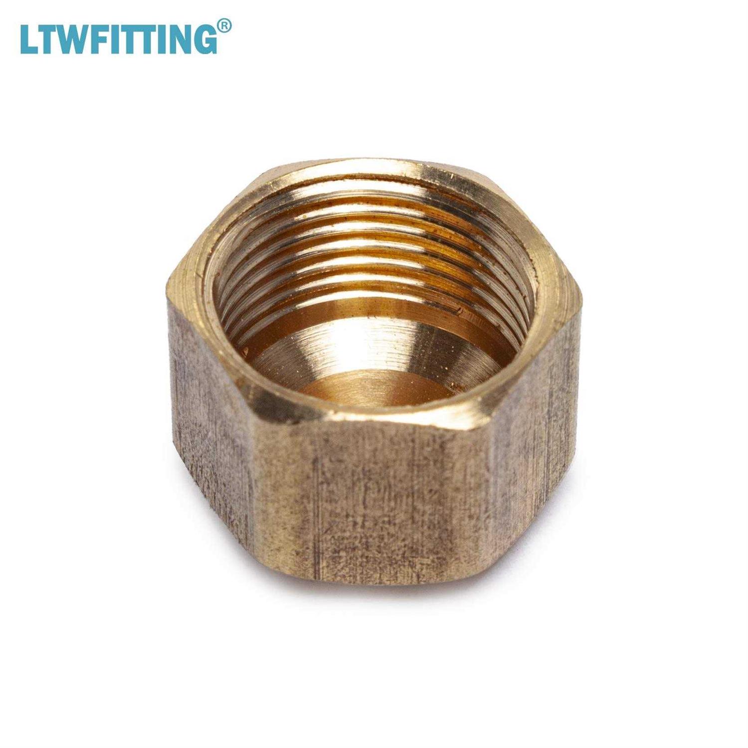 LTWFITTING 3/8 in. x MIP Brass Pipe Hex Reducing Nipple Fitting - MT - Mrs Treak