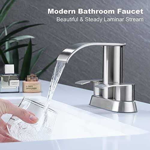 Ultimate Unicorn Waterfall Bathroom Sink Faucet Two Handles Bathroom Faucet with Metal Pop up Sink Drain Stopper, Two Holes Or 3 Holes Bathroom Basin - MT - Mrs Treak