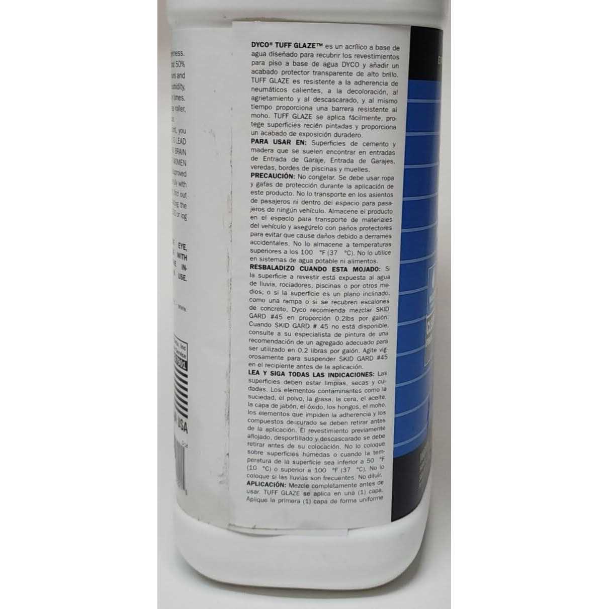 Dyco Tuff Glaze C22W Clear High Gloss Waterborne Acrylic Sealer - MT - Mrs Treak