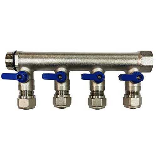 Fitting Store 3/4 Loops Plumbing Manifolds w/ 1/2 Pex Ball Valves - MT - Mrs Treak