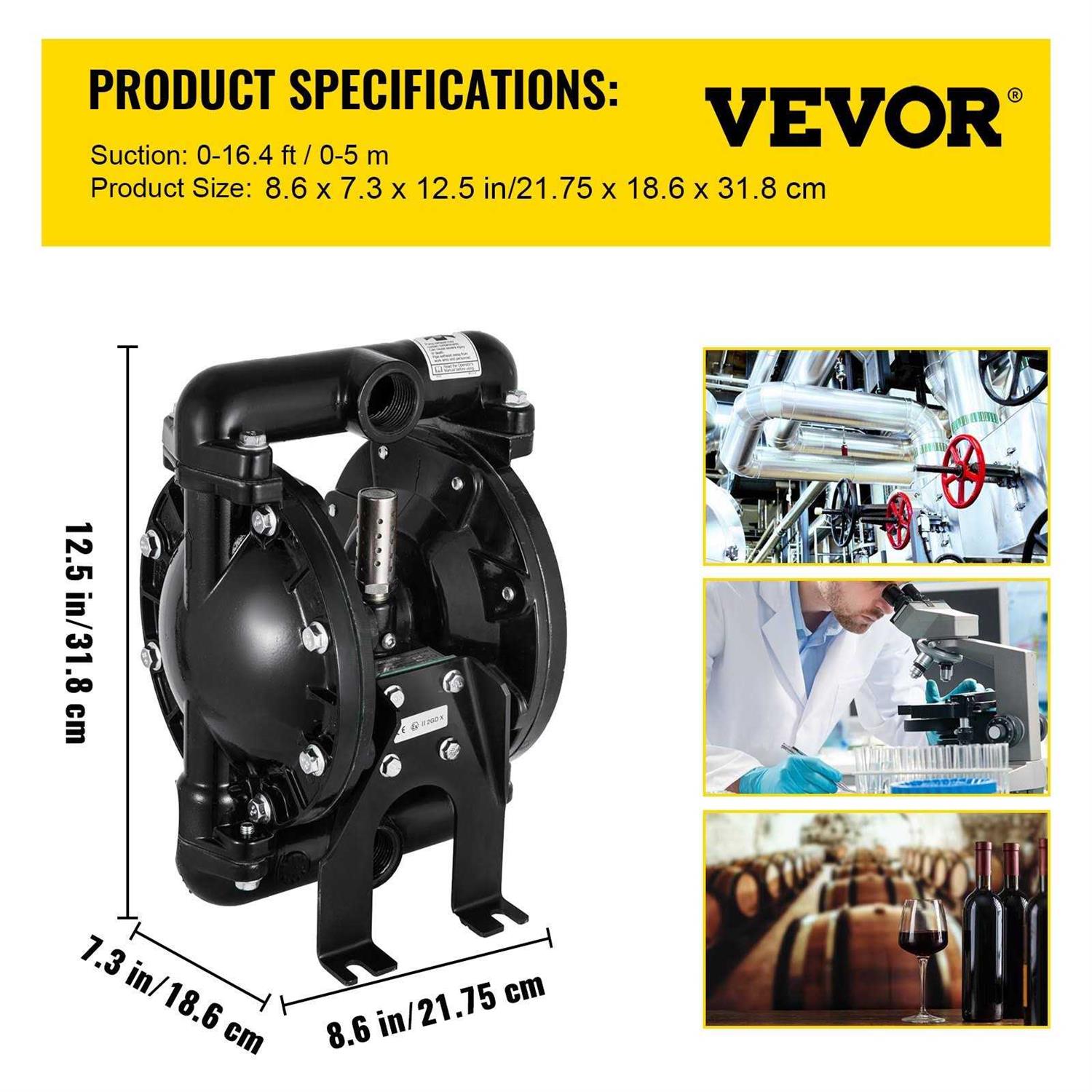 VEVOR 34 Hp Electric Motor 56c Single 1 Phase Tefc 115230 Volt 1800 Rpm DJS143456C0000001V6 - MT - Mrs Treak