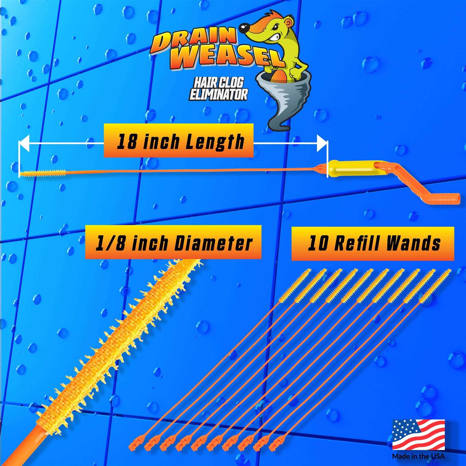 Flexisnake Drain Weasel Sink Snake Cleaner - MT - Mrs Treak