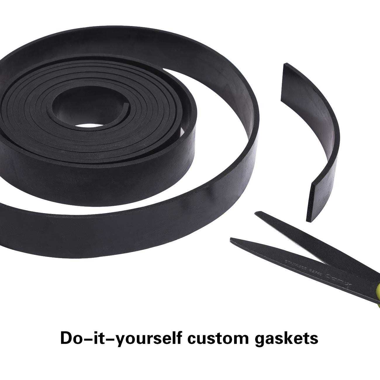 TORRAMI Solid Neoprene Rubber Strips Roll 1/8 inch Thick X Wide X 10 Feet - MT - Mrs Treak