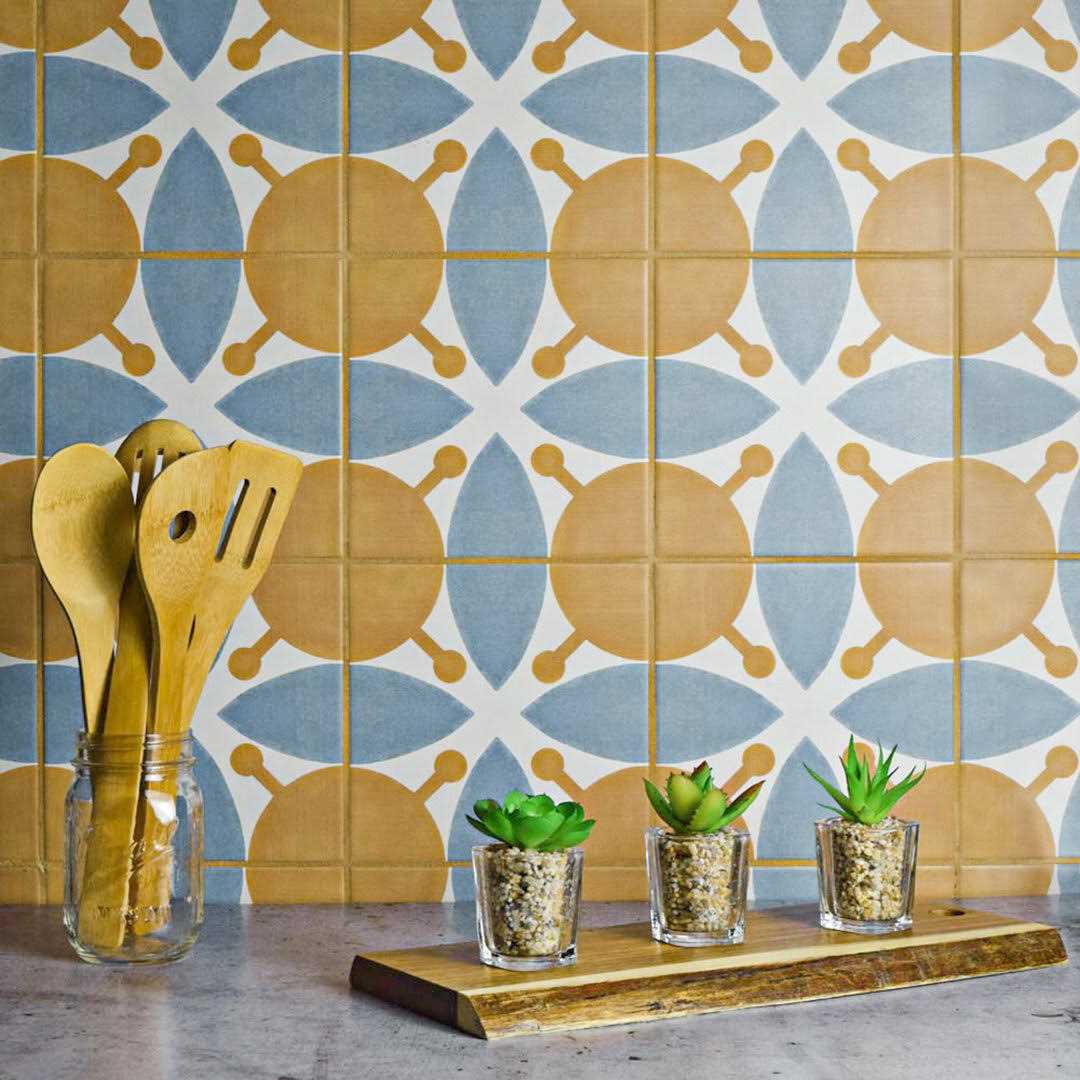 Merola Tile Renaissance Indigo 7-7/8 in. x 7-7/8 in. Porcelain Floor and Wall Tile - MT - Mrs Treak