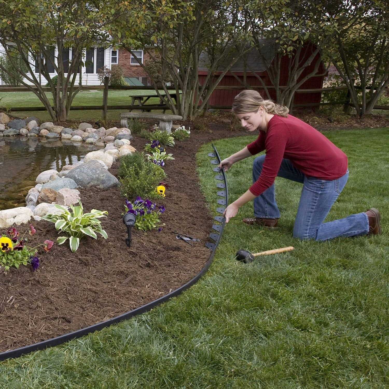 EasyFlex 2.5 Tall Wall No-Dig Landscape Edging Kit 3220E-100C - MT - Mrs Treak