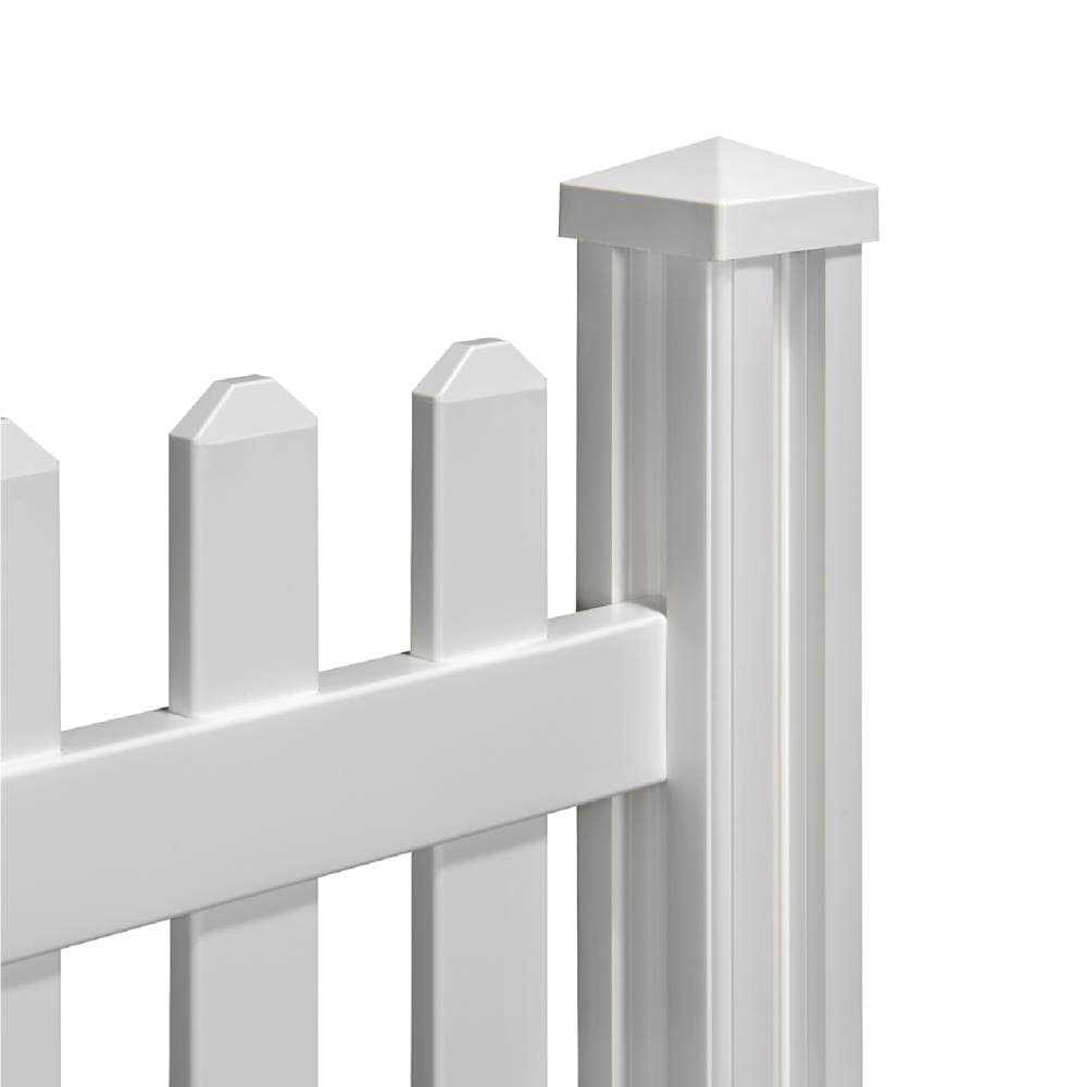 WamBam Fence 4-ft H x 6-ft W Sturbridge Style White Vinyl Flat-top Fence Panel Cap BL19103 - MT - Mrs Treak