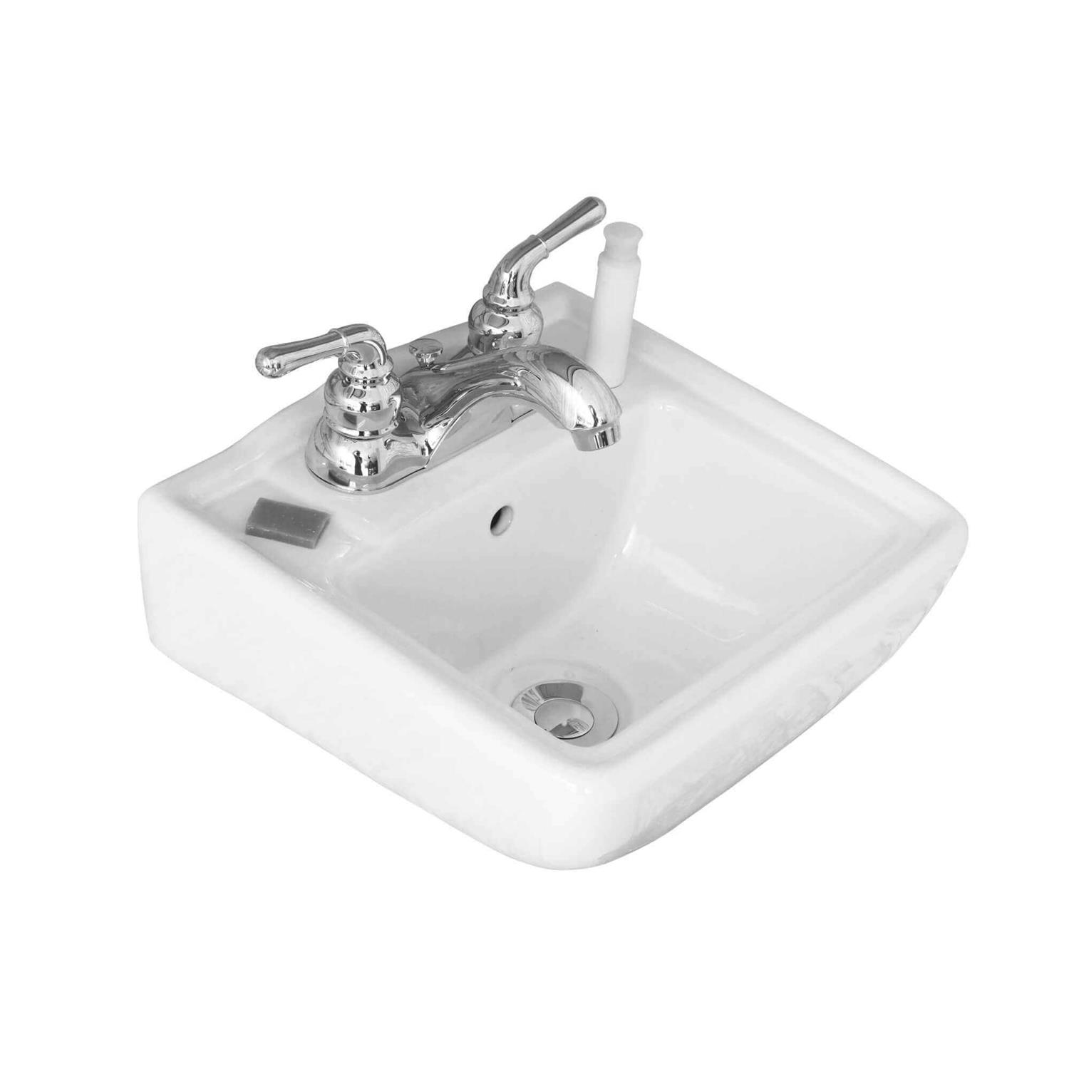 Fine Fixtures RS18W4 Roosevelt 18 1/8 Inch Three Holes Pedestal Bathroom Sink - MT - Mrs Treak