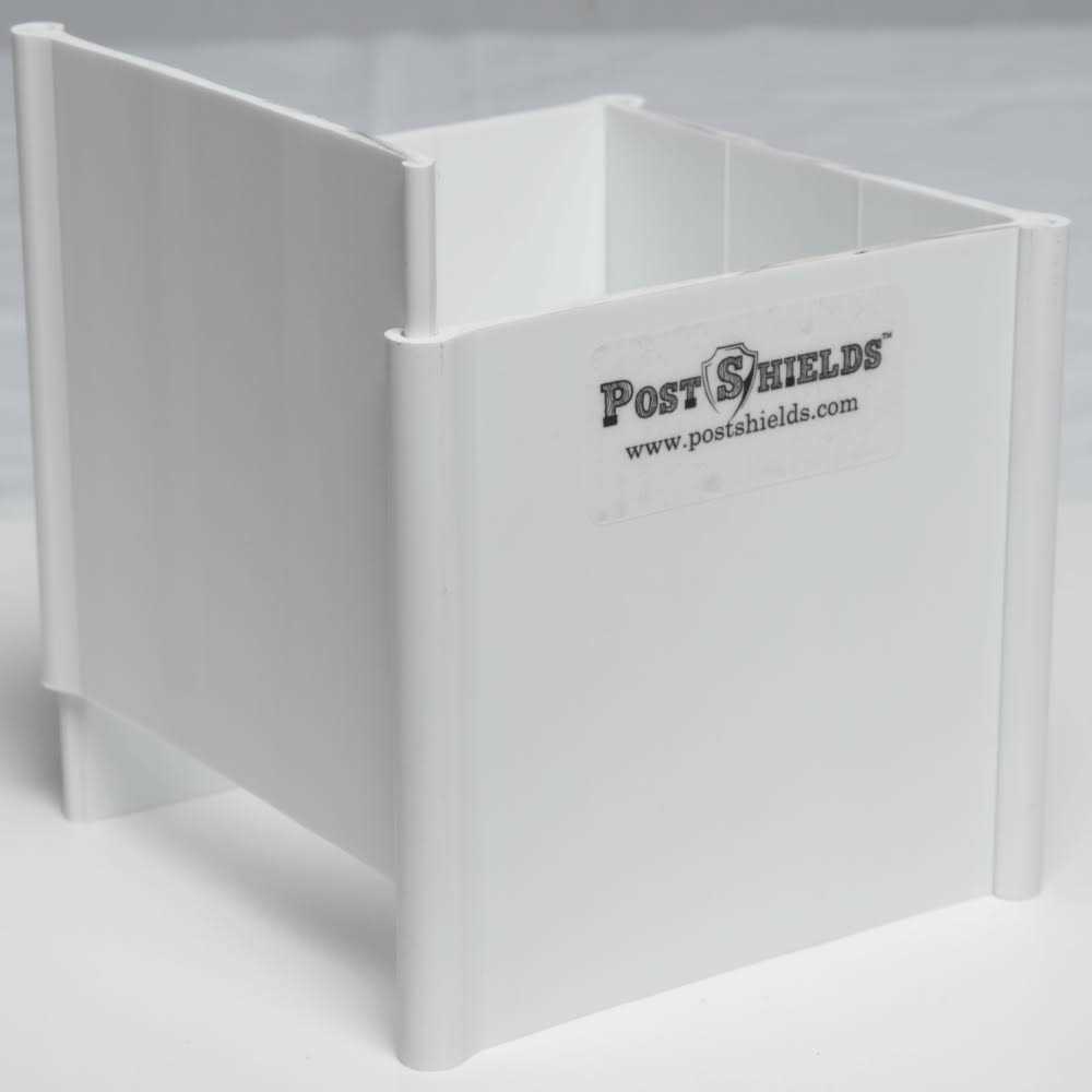 Post Shields 6 in. H x 4 in. W x 4 in. L Plastic Fence Post Protection - MT - Mrs Treak