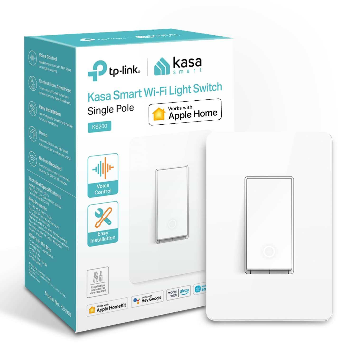 TP-Link KS200P3 Kasa Smart Wi-Fi Light Switch - MT - Mrs Treak
