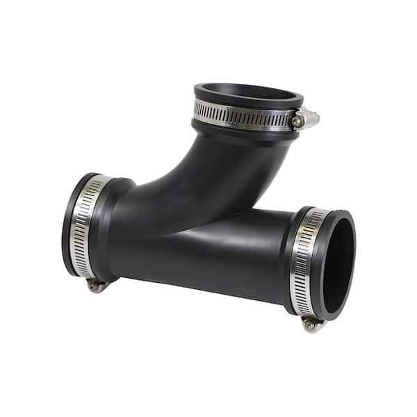 The Plumber’s Choice 4 in. PVC Flexible Reducing Coupling with Stainless Steel Clamps - MT - Mrs Treak