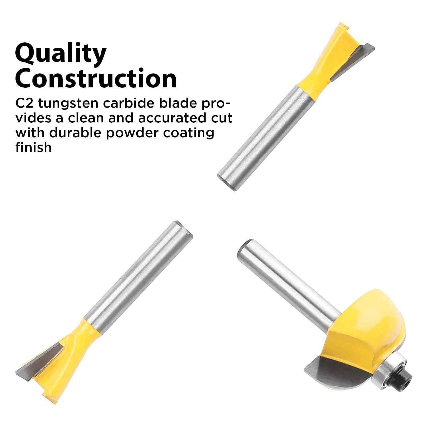 Kowood Router Bits Sets Of 35B Pieces 1/2 Inch T Shape Wood Milling Cutter - MT - Mrs Treak