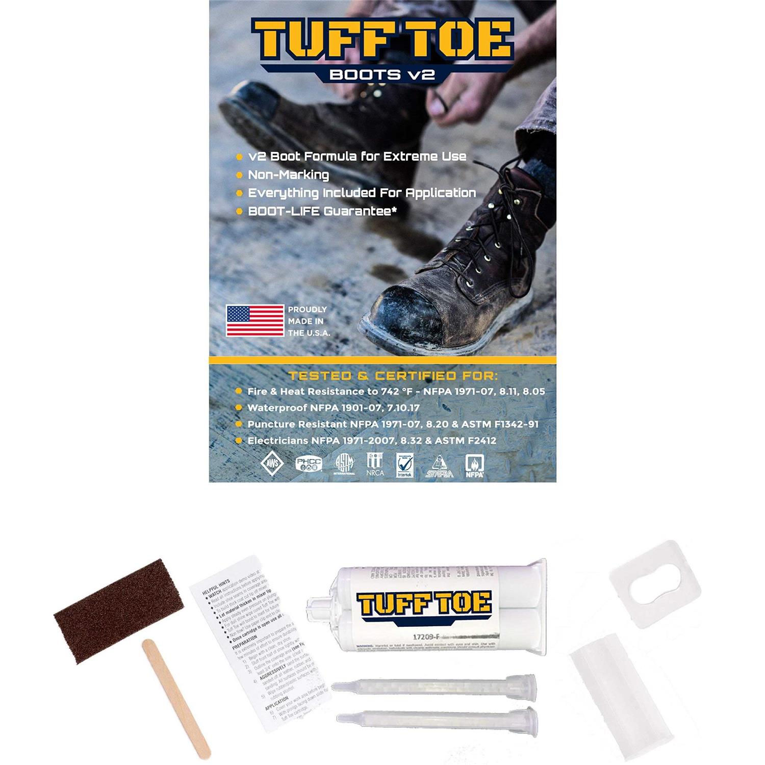 Tuff Toe Boot V2 Heavy Duty Protector Work Shoe Guard/Liquid Epoxy Shoe Repair Glue Adhesive - MT - Mrs Treak