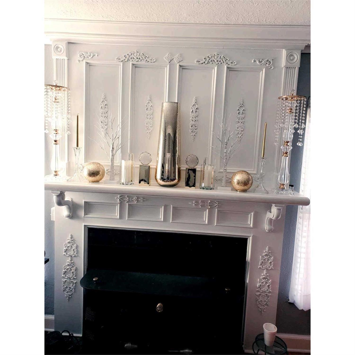 MUXSAM Long Wood Carved Appliques Onlays Unpainted Decorative Corner Carving Decals Set for Wall Door Cabinet Mirror Closet Wardrobe Dresser - MT - Mrs Treak