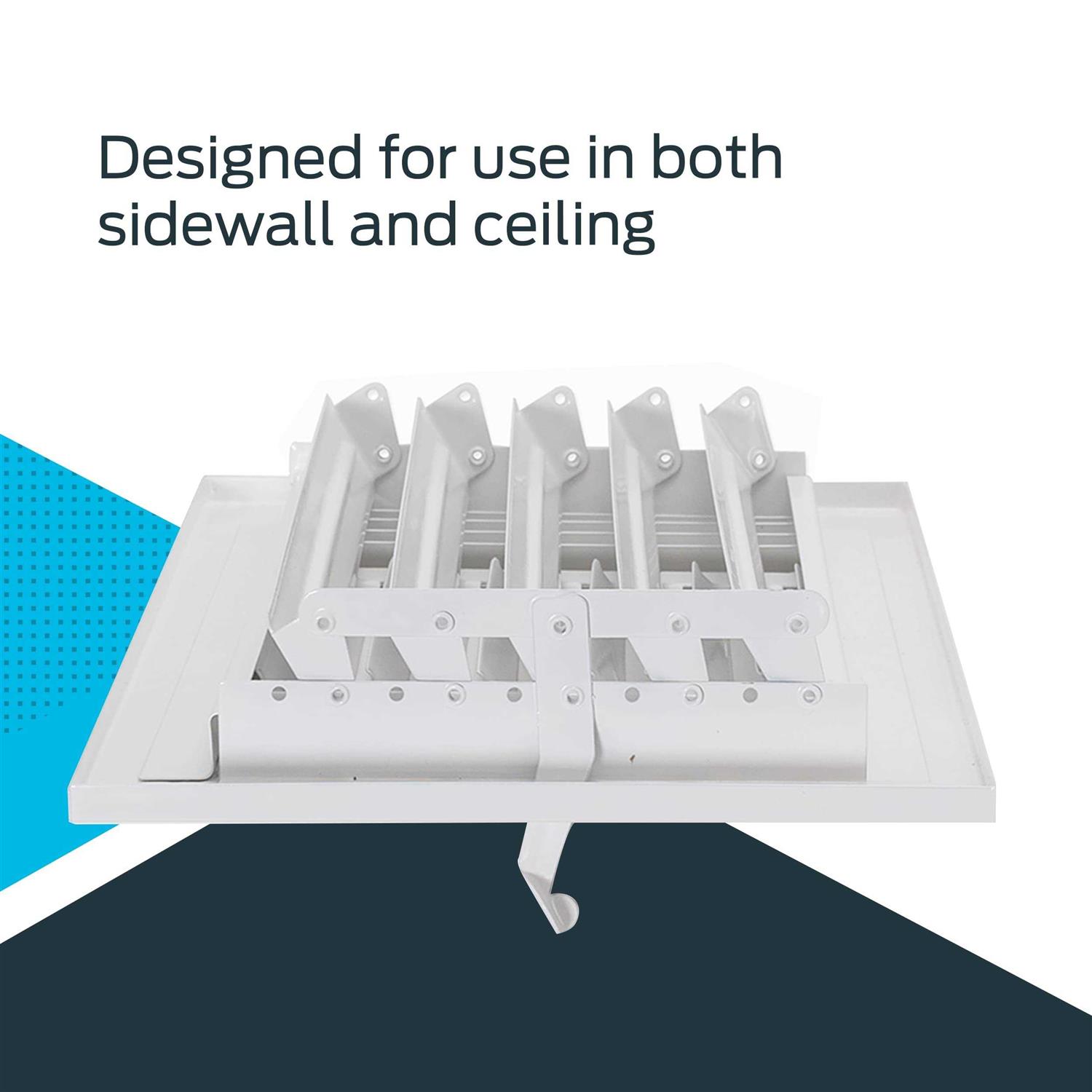 EZ-FLO 10 in. x 4 in. 2-Way Steel Wall/Ceiling Register - MT - Mrs Treak