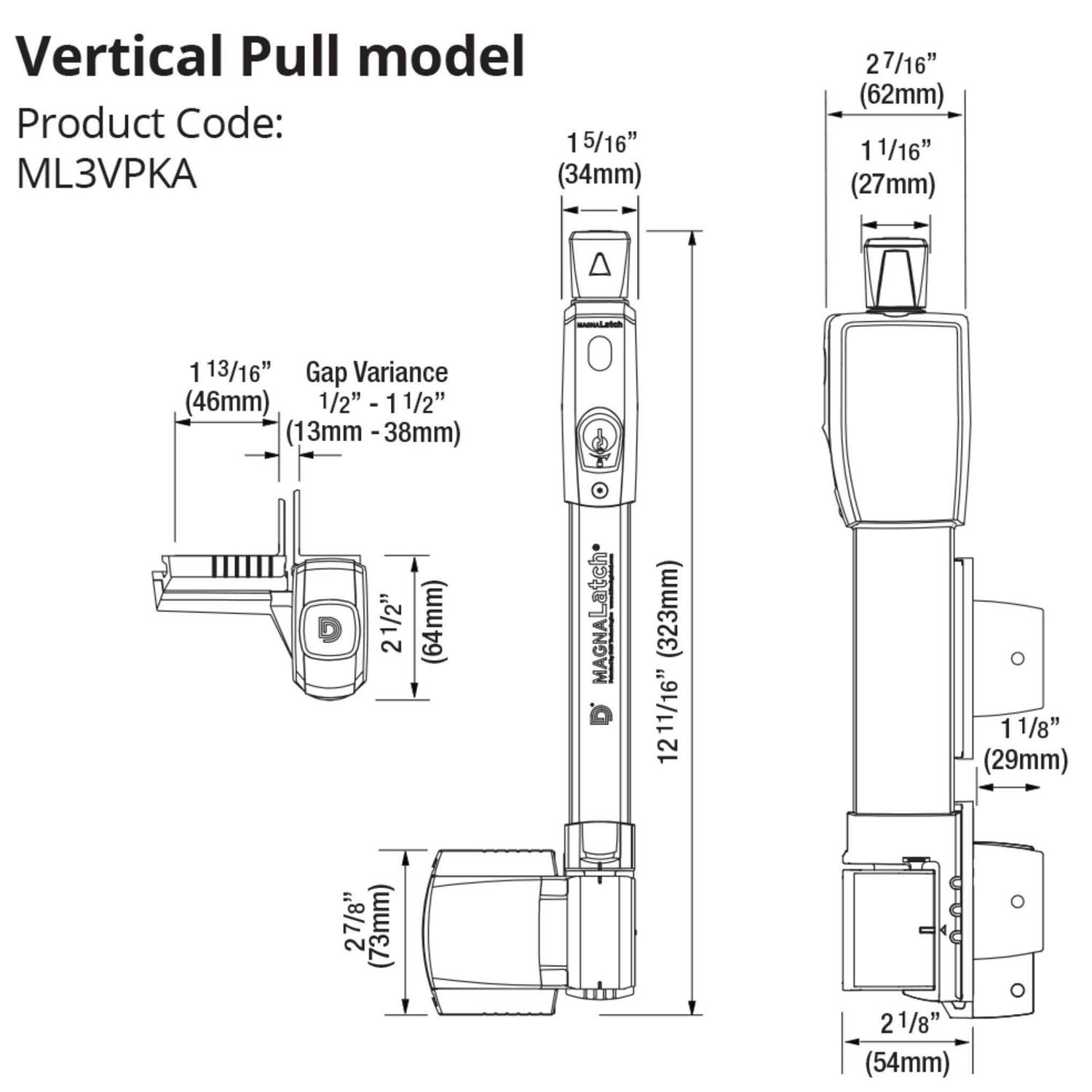 National Hardware N346-210 Top Pull Magnetic Gate Latch - MT - Mrs Treak