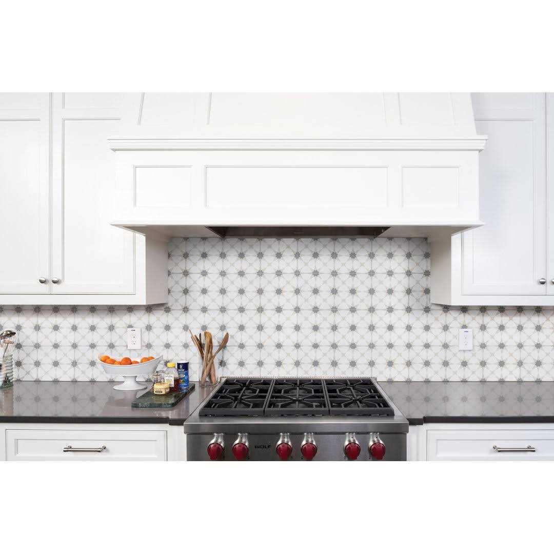 MSI Encaustic Baroque Stamp 8 in. x 8 in. Matte Porcelain Patterned Look Floor and Wall Tile - MT - Mrs Treak