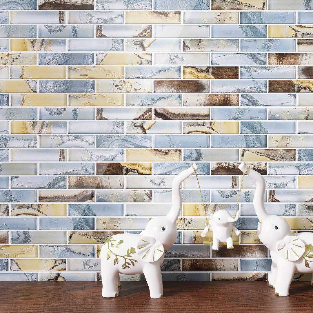 Supreme Tile TileGen. Sahara Glass Mosaic in Blue Wall Tile - MT - Mrs Treak